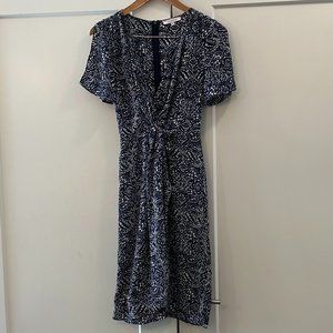 Olivaceous Blue Paisley Sheath Dress